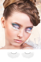 White Feather Eyelashes - BE599 by Baci Lingerie